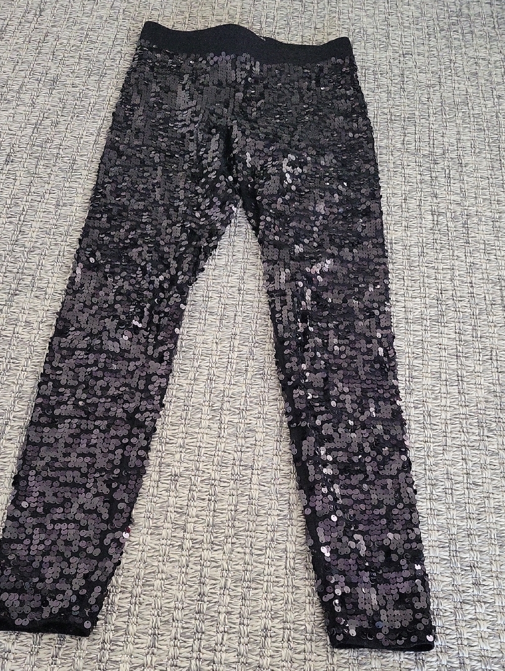 EXPRESS BLACK SEQUINS STRETCHY LEGGINGS XS